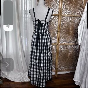 Tuckernuck Black and White Gingham Maxi Dress Size Small